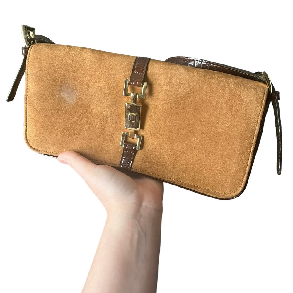 Vintage brown suede Mondani mini purse - Picture 1 of 16